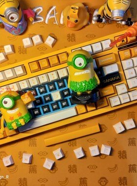 香蕉banana sa键帽球帽sp黑色个性 猿 蕉 牙哥键帽104 98 96键盘