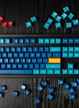 人生切割术双蓝色DND反色键帽sa球帽 abs材质类肤手感不打油优惠