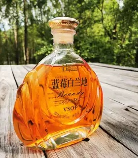 蜜司令野生蓝莓白兰地38度包装礼盒口味自然发酵700ml包邮