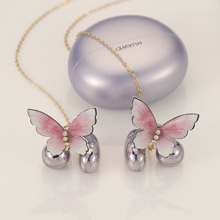 适用于freeclip华为耳机耳夹时尚闪钻灵魂蝴蝶配饰系列防丢链男女