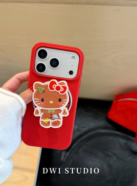 DWI STUDIO可爱圣诞姜饼人Kitty磁吸挂绳手机壳17promax全包按键适用苹果16promaxiPhone16壳15/17