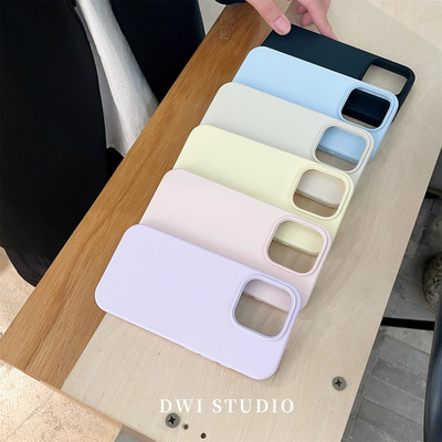 纯色全包按键隐形磁吸液态硅胶壳