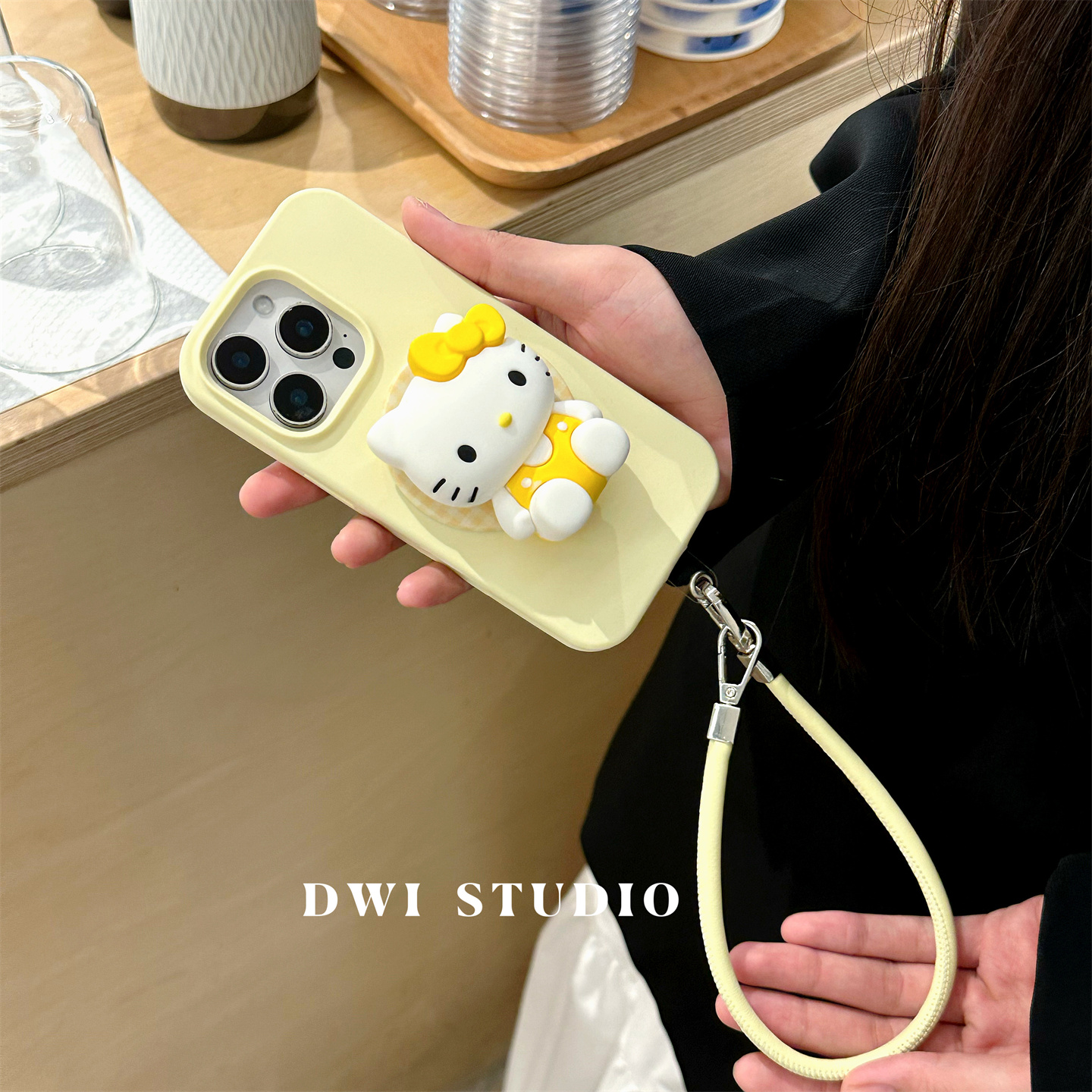 可爱奶黄Kitty立体磁吸支架壳