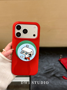 DWI STUDIO新年圣诞红米菲磁吸支架手机壳17promax适用苹果16promaxiPhone16壳15/14/17pro