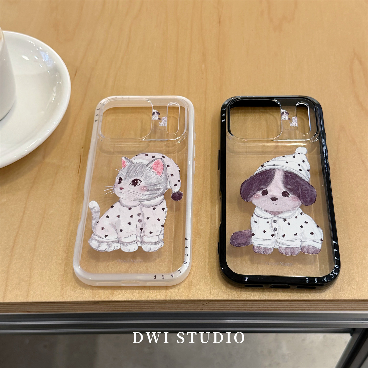 韩系ins可爱睡衣小狗猫咪手机壳图片