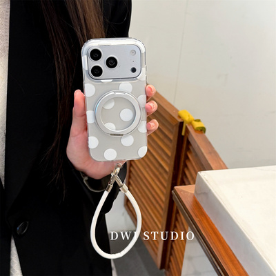 高级感360磁吸支点挂绳手机壳
