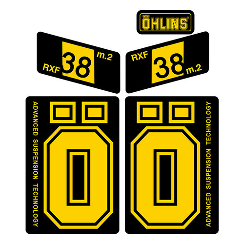 山地自行车前叉贴纸奥林斯Ohlins RXF38 m.2 避震改色贴纸涂装贴