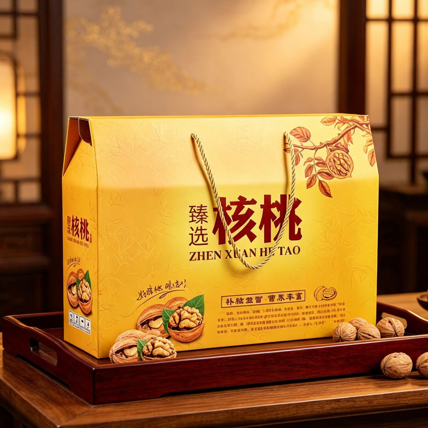 纸皮核桃纸箱彩盒水果土特产礼品包装盒通用新款干果箱红枣礼盒