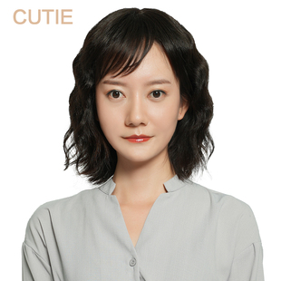 娇滴滴 头顶补发片女蓬松补发顶 真发卷发片 短款无痕遮白发