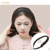 娇滴滴假发 波西米亚森女发箍头饰品自然 手工编织粗麻花辫子发带