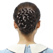 娇滴滴高仿真手工盘发大号发髻 盘头花苞头丸子头发包 新娘复古装