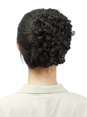 娇滴滴假发 短马尾卷发丸子头发包女 古典优雅高仿真花苞头假发包