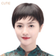 利落短发全假发头套 女 妈妈假发 中老年高仿真短直发 娇滴滴假发