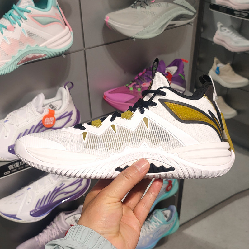 李宁篮球鞋2025新款反伍暴风10男子轻量高回弹耐磨外场鞋ABFV017