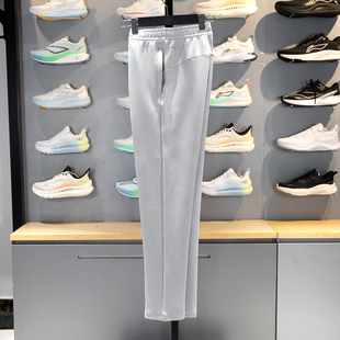 李宁直筒卫裤男女2025新款团购速干透气针织运动长裤AKLV693 630