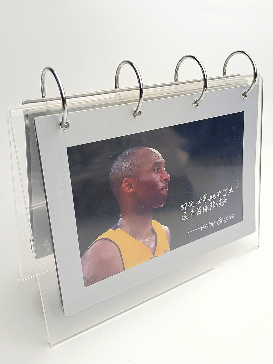 크리 에이 티브 아크릴 책상 달력 삽입 페이지 플립 사진 앨범 크리스탈 테이블 사진 프레임 6 인치 78 간단하고 절묘한 배치 레터링