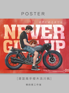 樱木流川枫灌篮高手画芯动漫客厅书房挂画篮球男孩房墙画沙发现代