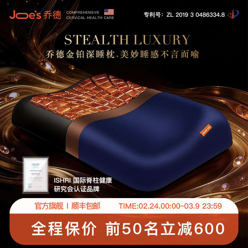 乔德金铂枕头【送儿童枕】舒缓专用护颈椎枕芯凝胶枕芯带枕套