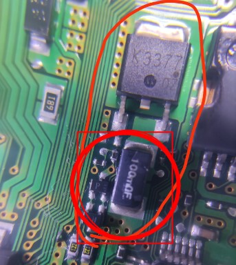 K3377三极管下面的 100MΩF 贴片电阻 全新原装