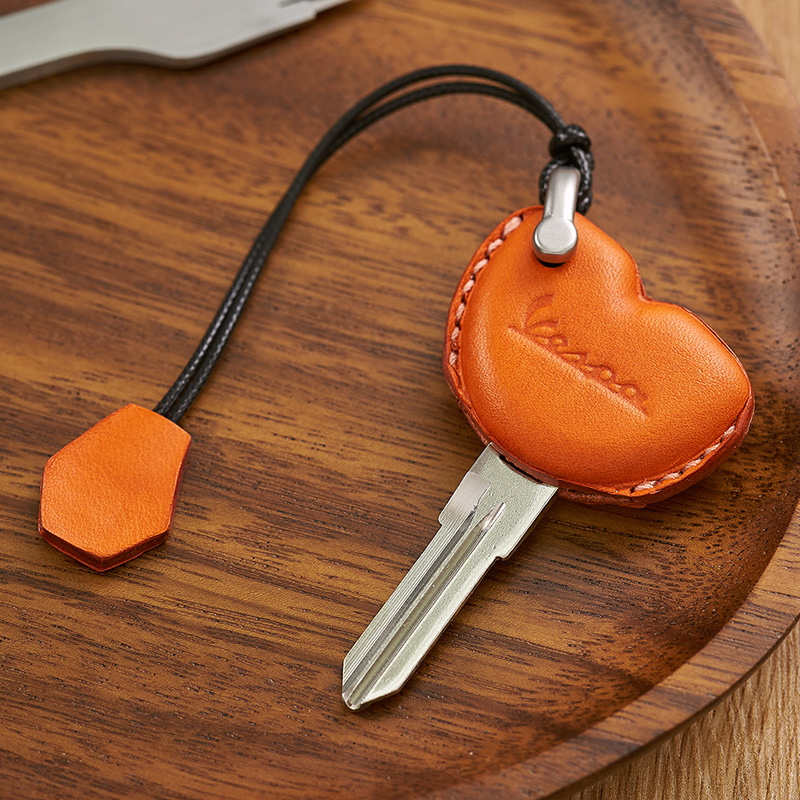 維斯帕摩托車鑰匙套牛皮真皮包扣