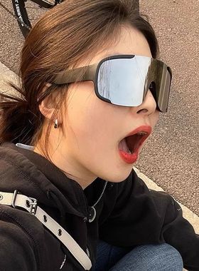 复古超大框户外骑行登山滑雪防风护目镜墨镜防晒连体太阳眼镜男女