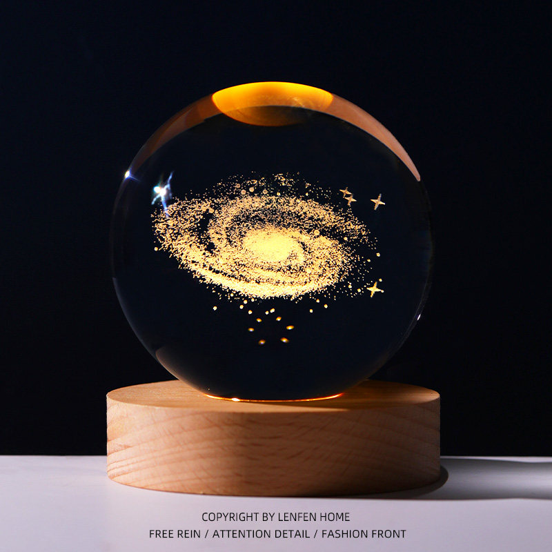 《星辰大海》摆件银河发光水晶球小夜灯卧室气氛灯小夜灯摆件生日,家居饰品,装饰摆件,淘宝优惠券,粉丝福利购,淘宝优惠卷
