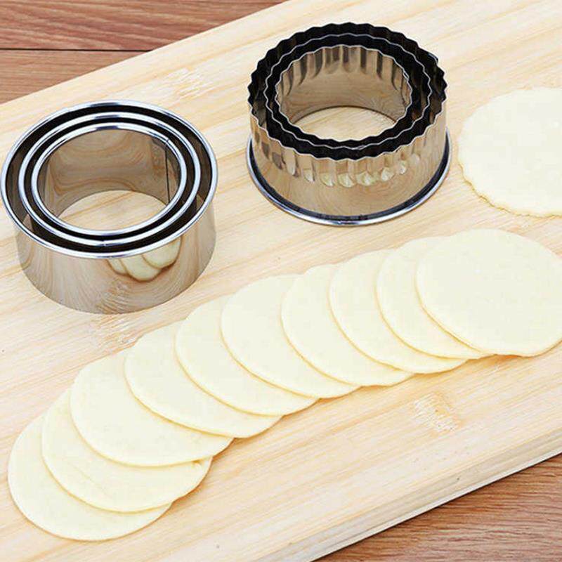 不锈钢切饺子皮工具套装家用包饺子神器圆形花边压水饺皮到制作器