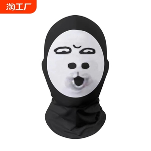 抖音恶搞面罩搞怪大头搞笑防护面具表情包头套整蛊cos龙图全脸