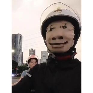 土匪搞笑面罩骑行摩托车面罩龙图恶搞大头包头套整蛊cos套头帽子