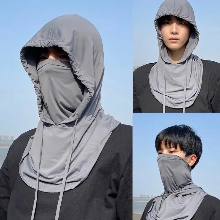 夏季帽子护颈遮阳紫外线脸罩脸头巾头套围脖防晒面罩遮脸骑行...