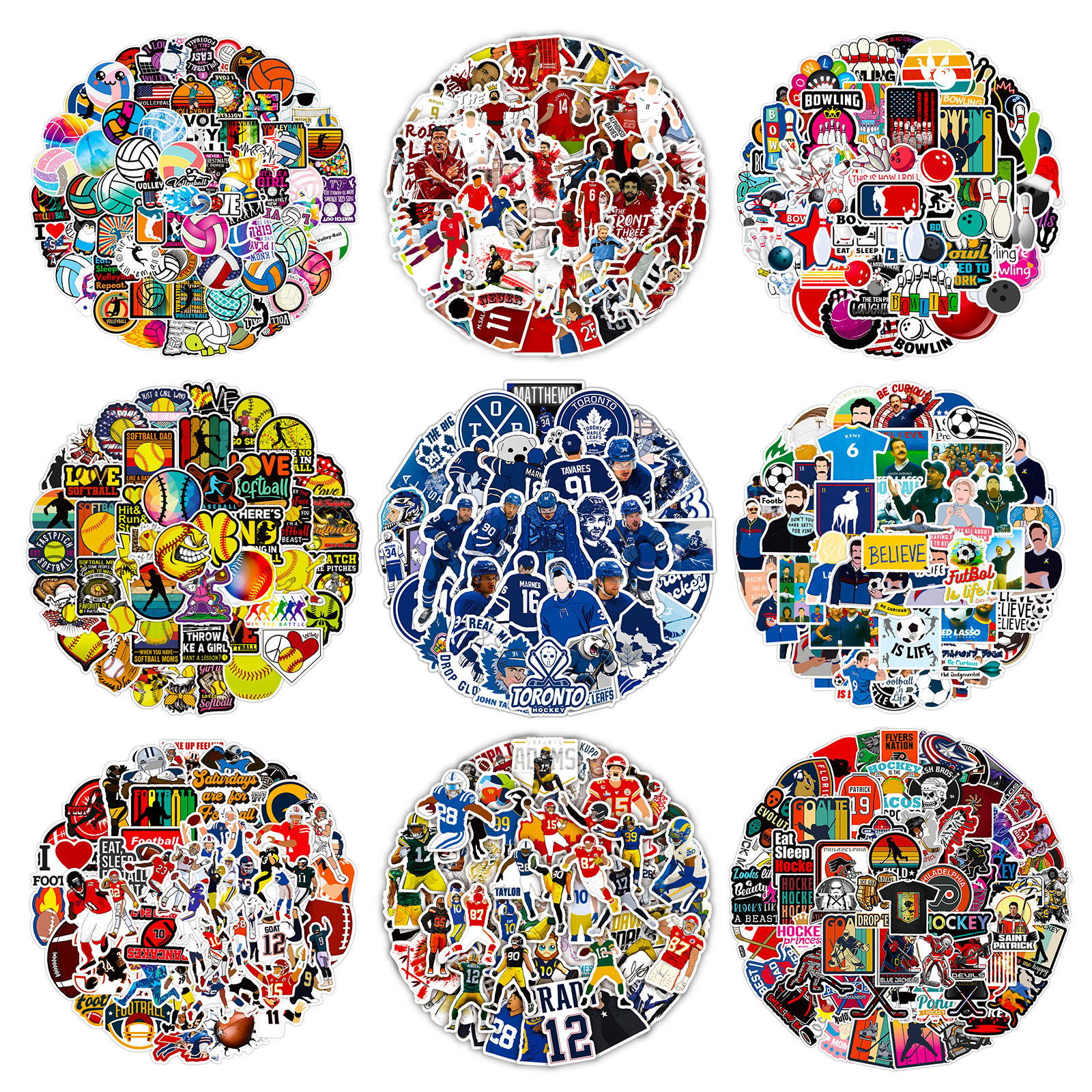 50/100张运动球类合集涂鸦贴纸 DIY创意周边电脑行李箱水杯