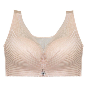 加大码胖mm文胸薄款聚拢特大号全罩杯固定肩带防走光背心式内衣女