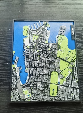 悉尼微缩城市模型3d打印摆件装饰礼品礼物客厅办公桌面创意桌搭