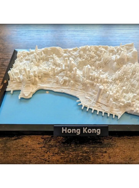 香港微缩城市模型3D打印摆件