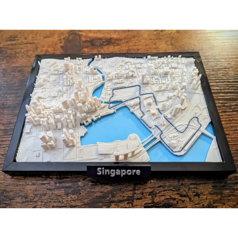 新加坡微缩城市模型3d打印摆件装饰礼品礼物客厅办公桌面创意桌搭
