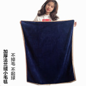 小毛毯儿童学生膝盖盖腿办公室礼品网咖加厚法兰绒冬季 纯色小毯子