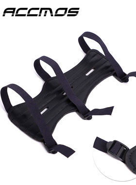 弓箭器材护臂护具射箭用品双层皮革带孔反曲美猎弓箭训练儿童护臂