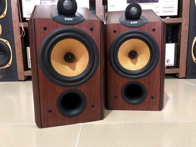 二手原装英国b&w/宝华 cdm 1nt 红木 发烧hifi书架音箱鹦鹉螺高音
