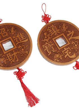 肥城四神兽挂件圆形木雕
