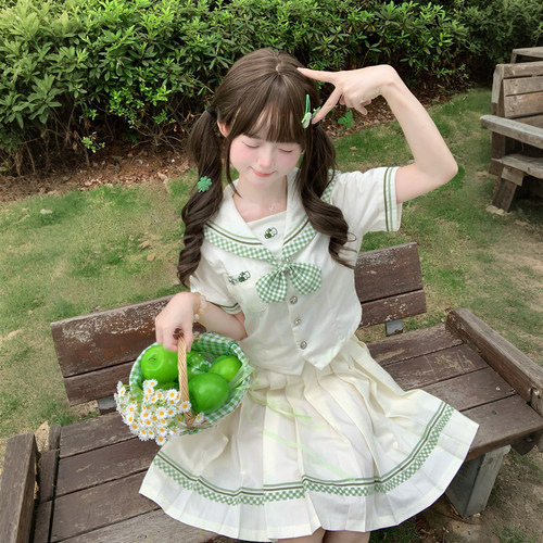 原创正版JK水手服夏季百褶裙套装