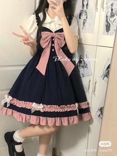 十字银河花祈梦原创正版 少女学生甜美学院风连衣裙 洛丽塔裙子夏季