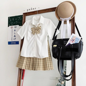 jk格裙 小杏芝 校供感收腰衬衫 原创正版 女上衣短裙背心制服套装