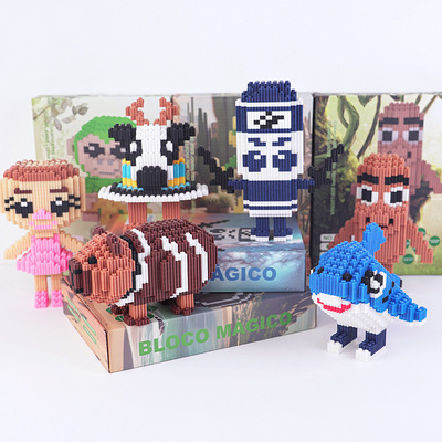 跨境爆款中号山海经手办通通通木棍公仔积木玩具盲盒挂件搞怪