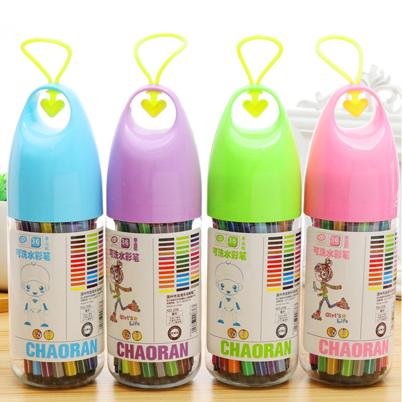 幼儿园彩笔套装儿童小学生可水洗水彩笔定制印logo培训班报名礼品