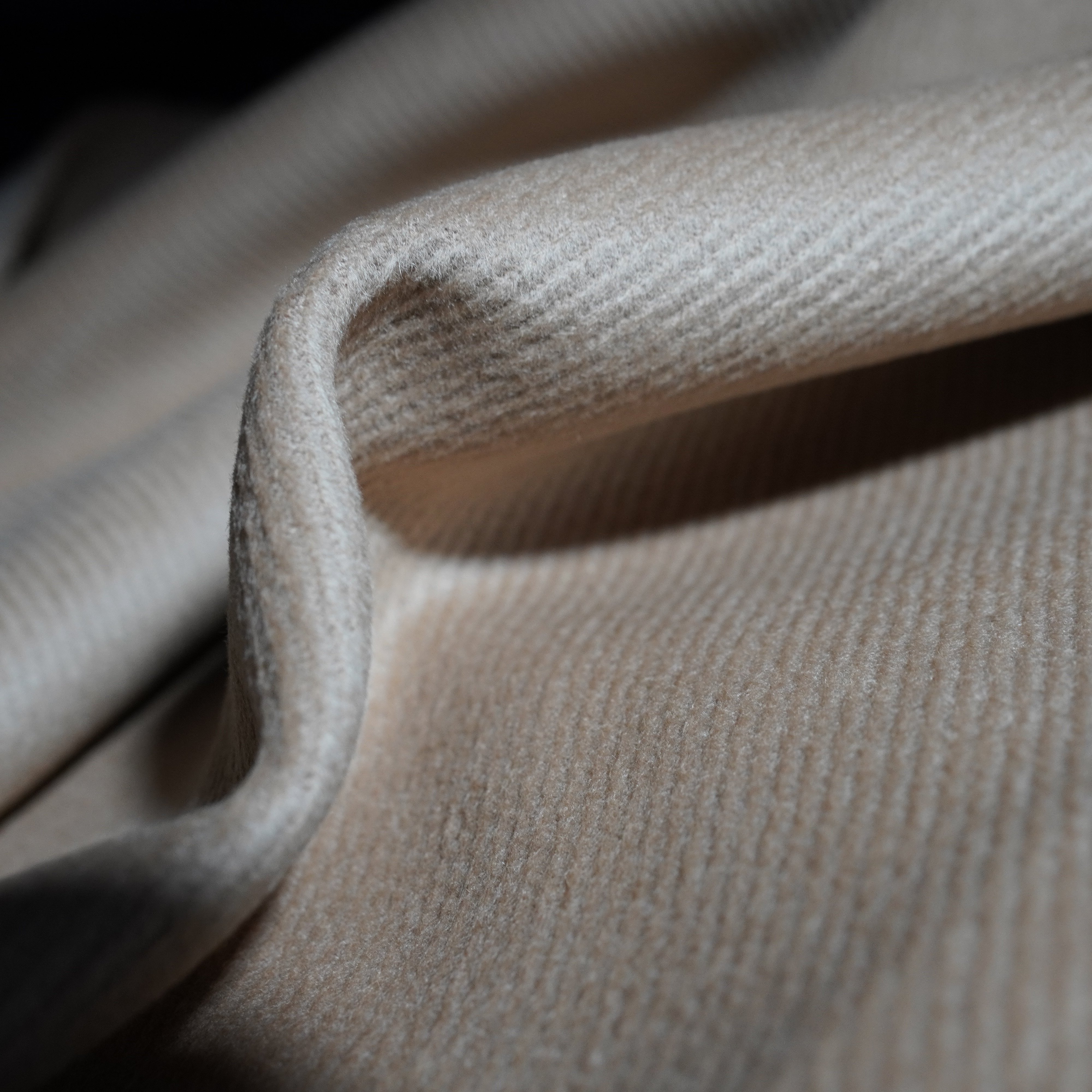 康家卡其斜纹双面羊绒毛呢布料