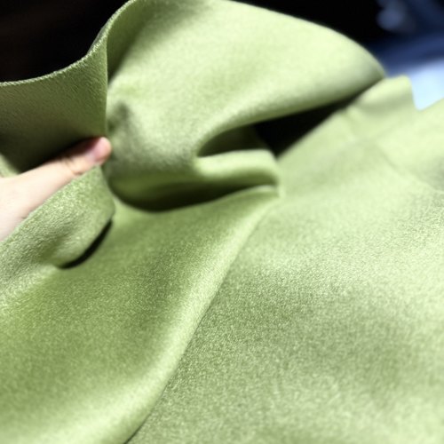 168号草绿色双面羊绒布料