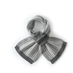 小小象~山羊绒围巾女格子护颈椎针织保暖假领子围巾亲子围脖