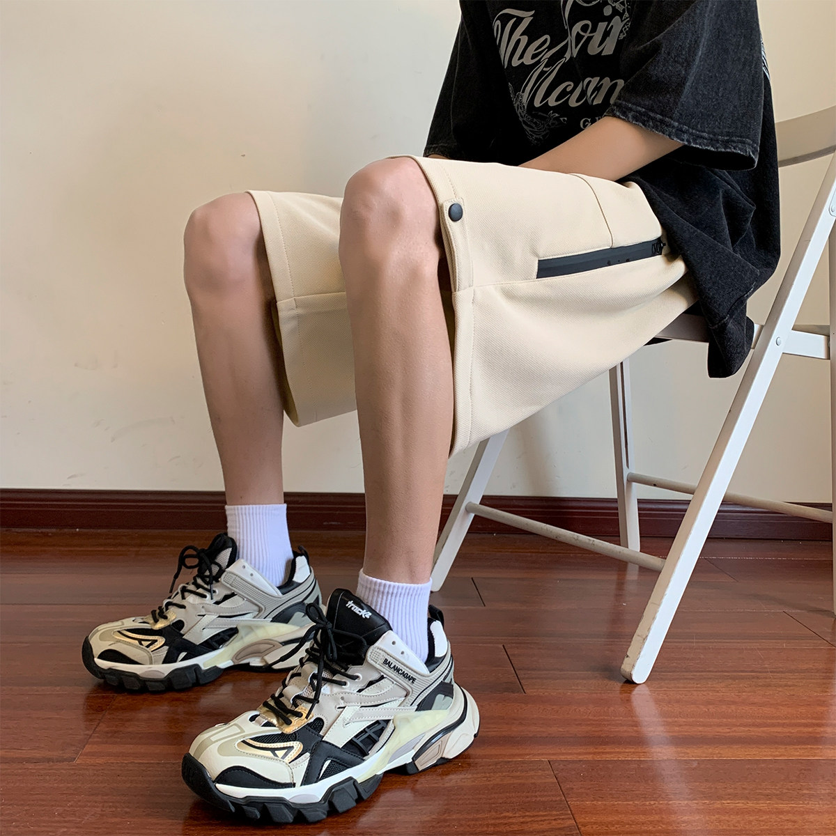 直播品质A107-K23830-特P37菠萝格:93%聚酯纤维7%氨纶短裤,男装牛仔裤,电商A107