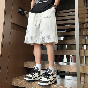 菠萝格2024夏季潮宽松休闲百搭短裤A107-DK7042-特P30 抖音品质图片