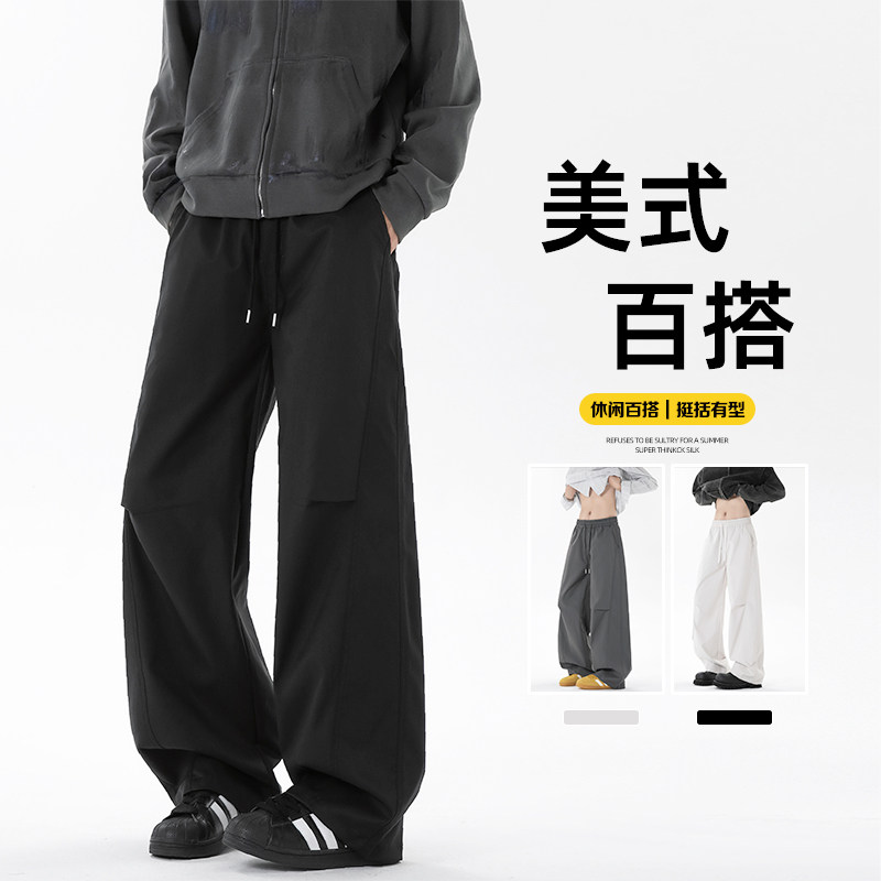 2025秋季高品质直筒侧条纹美式休闲裤A107-CK25639-特P35无影墙,男装休闲裤,电商A107